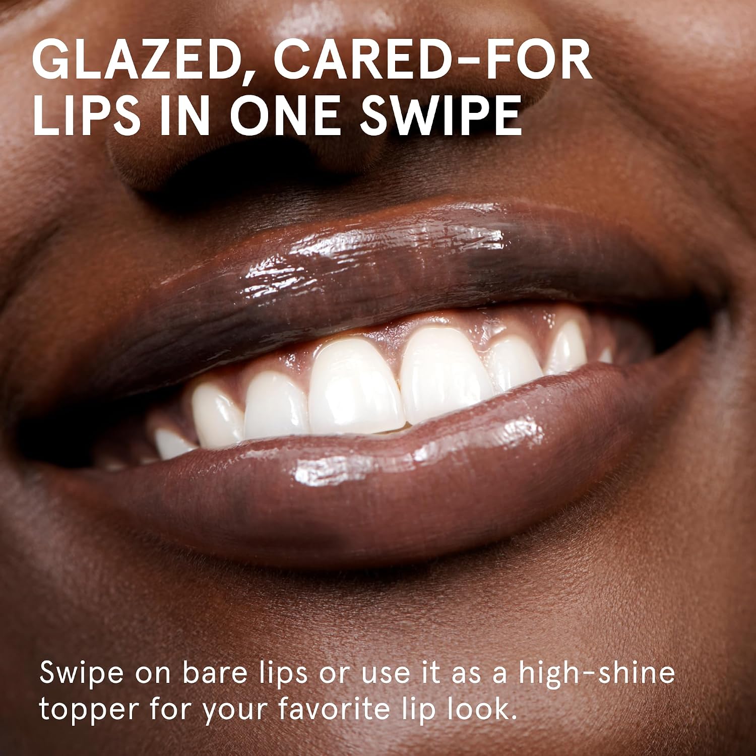 Glossier Lip Glaze - Hydrating Lip Oil Cream, Tinted High-Shine Finish + Apricot, Raspberry, Shea Butter & Menthol Cooling - Lightweight, Up to 12Hr Hydration - Icy, Clear Blue, 8 ml.