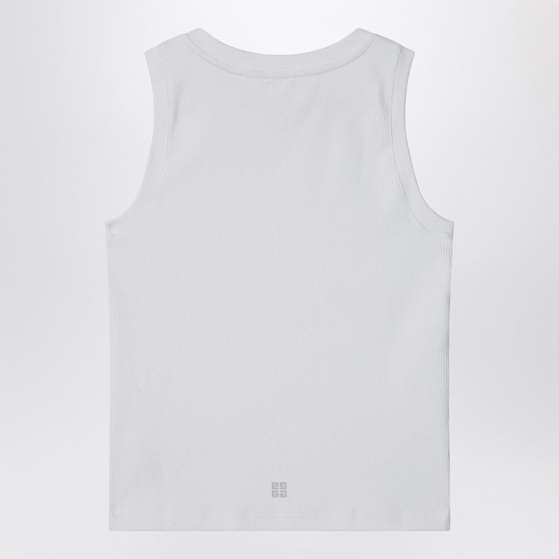 Givenchy Givenchy White Ribbed Tank Top With Logo - Image 3