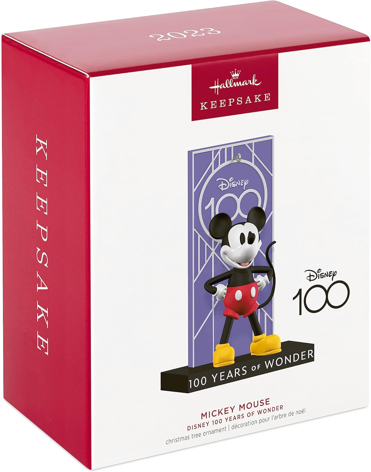 Hallmark Keepsake Adorno de Navidad 2023, Disney 100 años de Wonder Mickey Mouse, exclusivo de Amazon