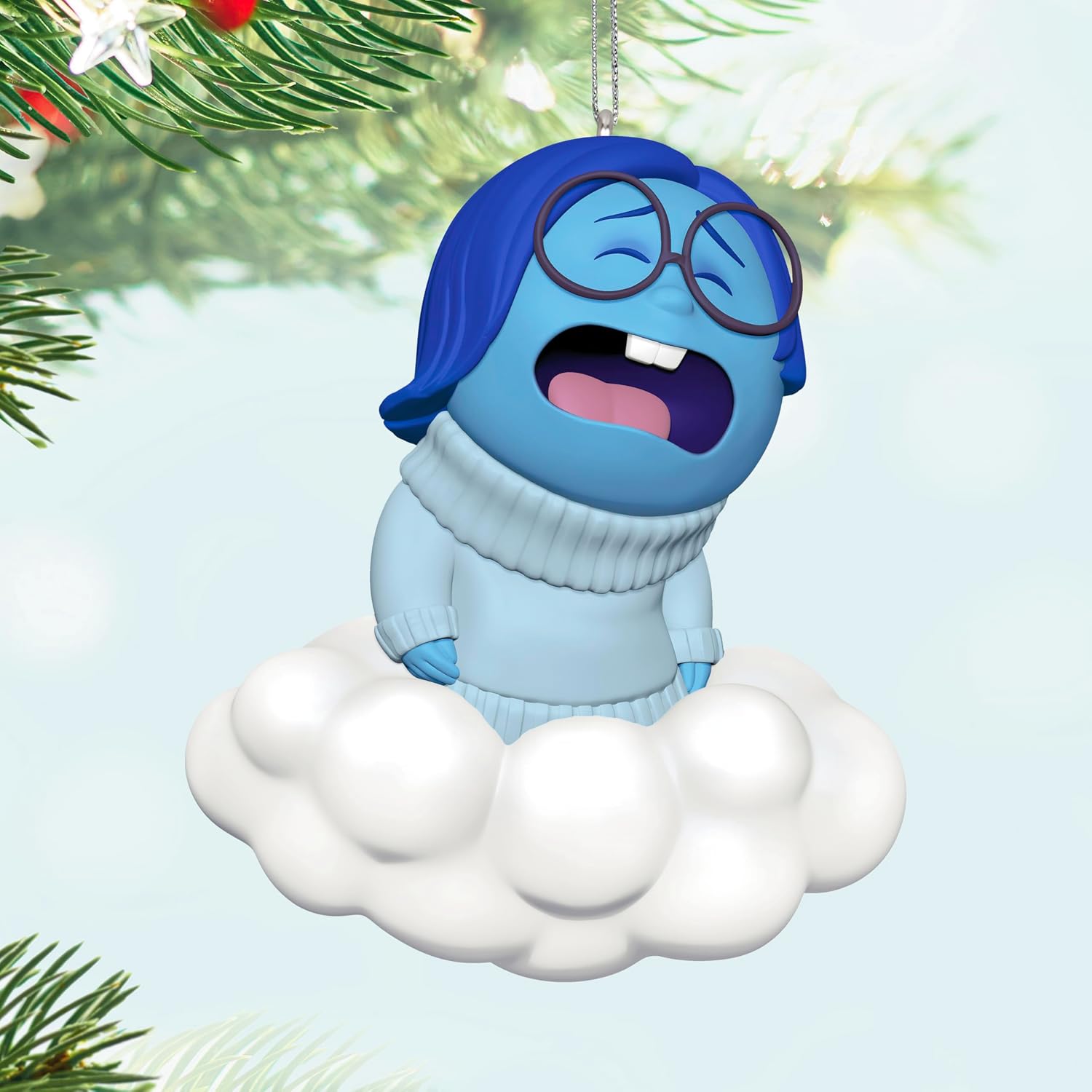 Adorno de Navidad colgante Hallmark Keepsake 2025, Disney/Pixar Inside Out 10º aniversario Tristeza, Regalos para fans de Disney