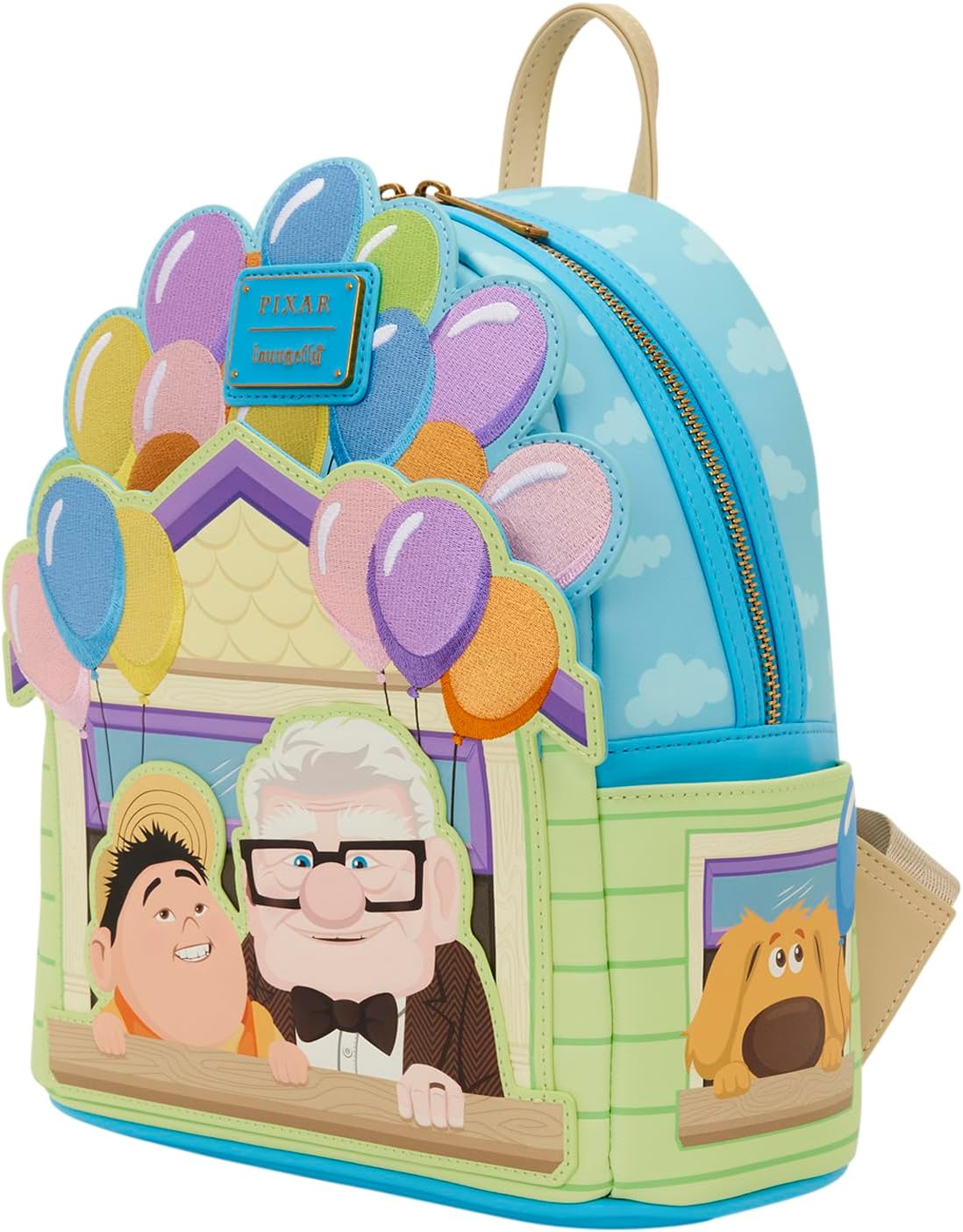 Loungefly Disney: Pixar - Up - Dug - Carl & Russell - Mini mochila bordada - Ideal para niños y adultos - Bolsas coleccionables
