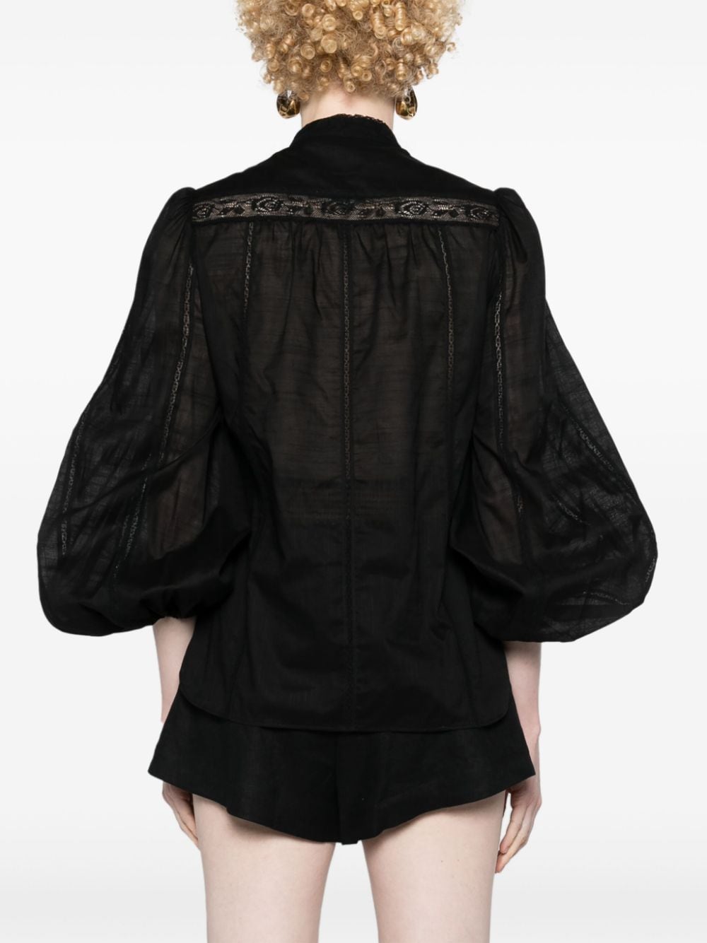 Zimmermann ZIMMERMANN LACE TRIMディテールシャツ - Image 3