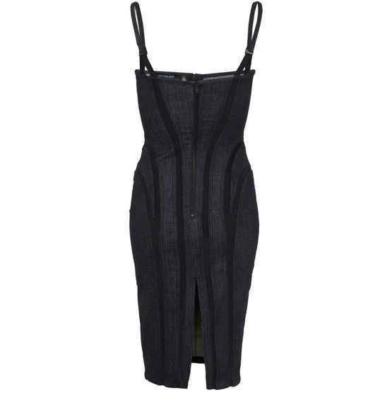 MUGLER コンビ素材 ミニ丈ワンピース - Image 3
