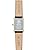 Seiko Selection Nano Universe Collaboration Wristwatch, Women's, Vintage Style, Case: Yellow Gold, Dial: Light Gold, Band: Brown, 1 piece, Square Quartz (Battery)