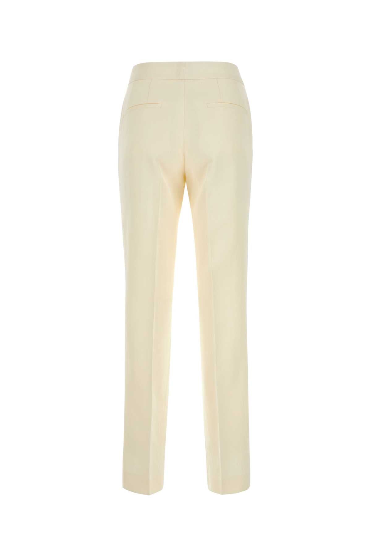 Jil Jil Sander Ivory Viscose Blend Pant - Image 3