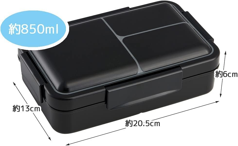 Skater PALT9AG-A Lunch Box for Men, Leak-Proof, Pretty Food Presentation, 1-Tier Lunch Box, Large Capacity, 28.7 fl oz (850 ml), Integrated Gasket, 4-Point Locking Mechanism, Antibacterial, Retro