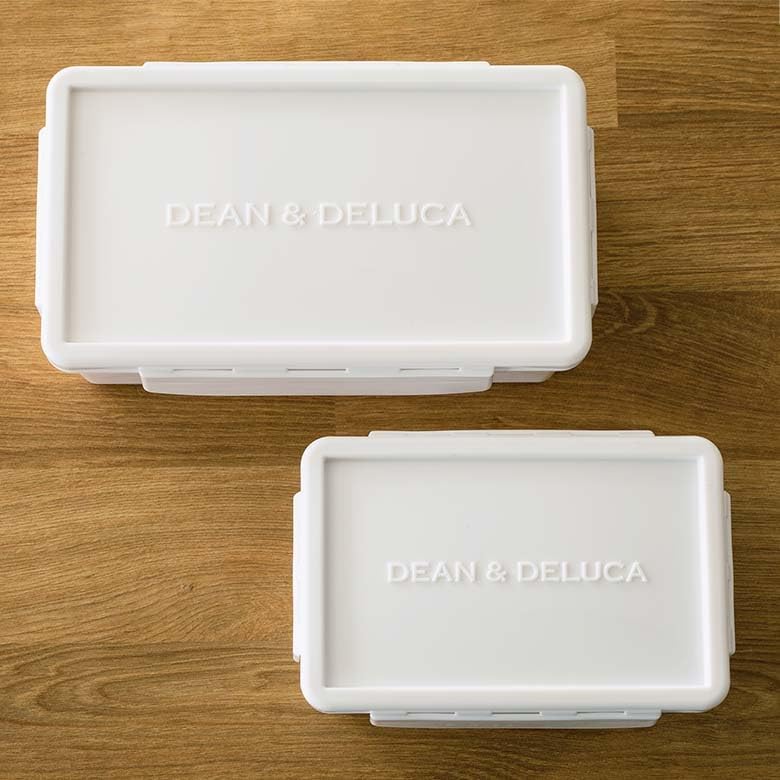 DEAN & DELUCA Lunch Box, Medium, White, 27.6 fl oz (800 ml), Microwavable, Dishwasher Safe, Bento Lunch Box, Compact, Simple