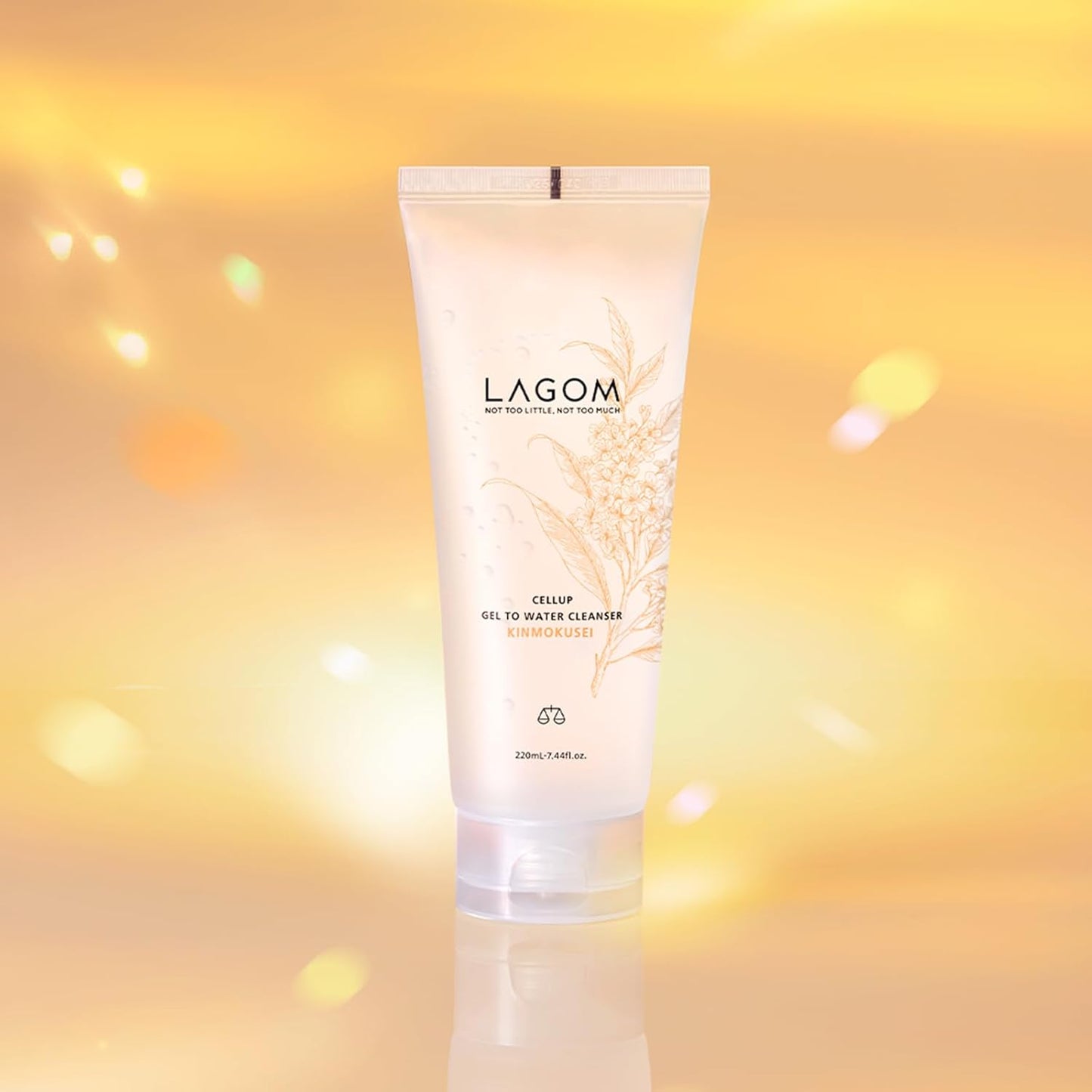 LAGOM Gel to Water Cleanser, Osmanthus Scent, Morning Facial Cleanser, Face Wash Gel, 6.8 fl oz (220 ml)