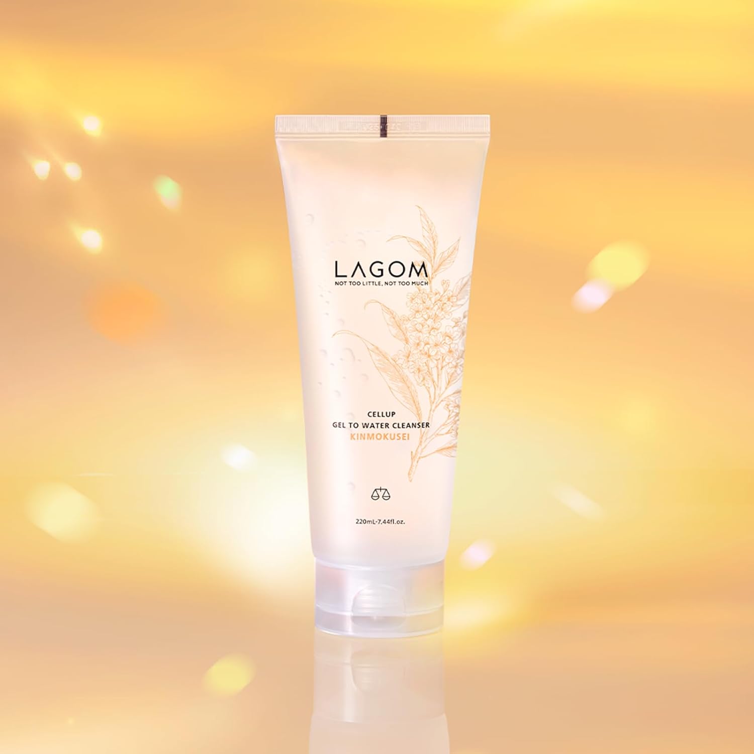LAGOM Gel to Water Cleanser, Osmanthus Scent, Morning Facial Cleanser, Face Wash Gel, 6.8 fl oz (220 ml)
