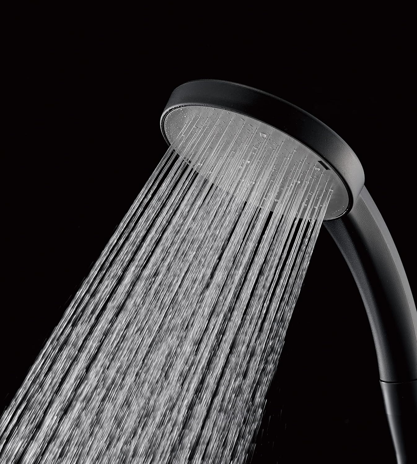 SANEI PS350-80XA-D Shower Head, Large Shower Plate, Made in Japan, Large Volume, Black