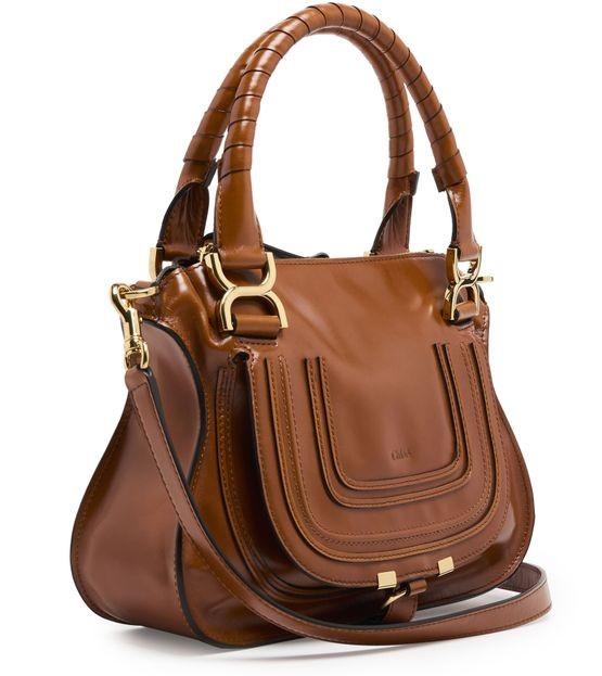 CHLOE Marcie small double worn glossy leather bag - Image 3
