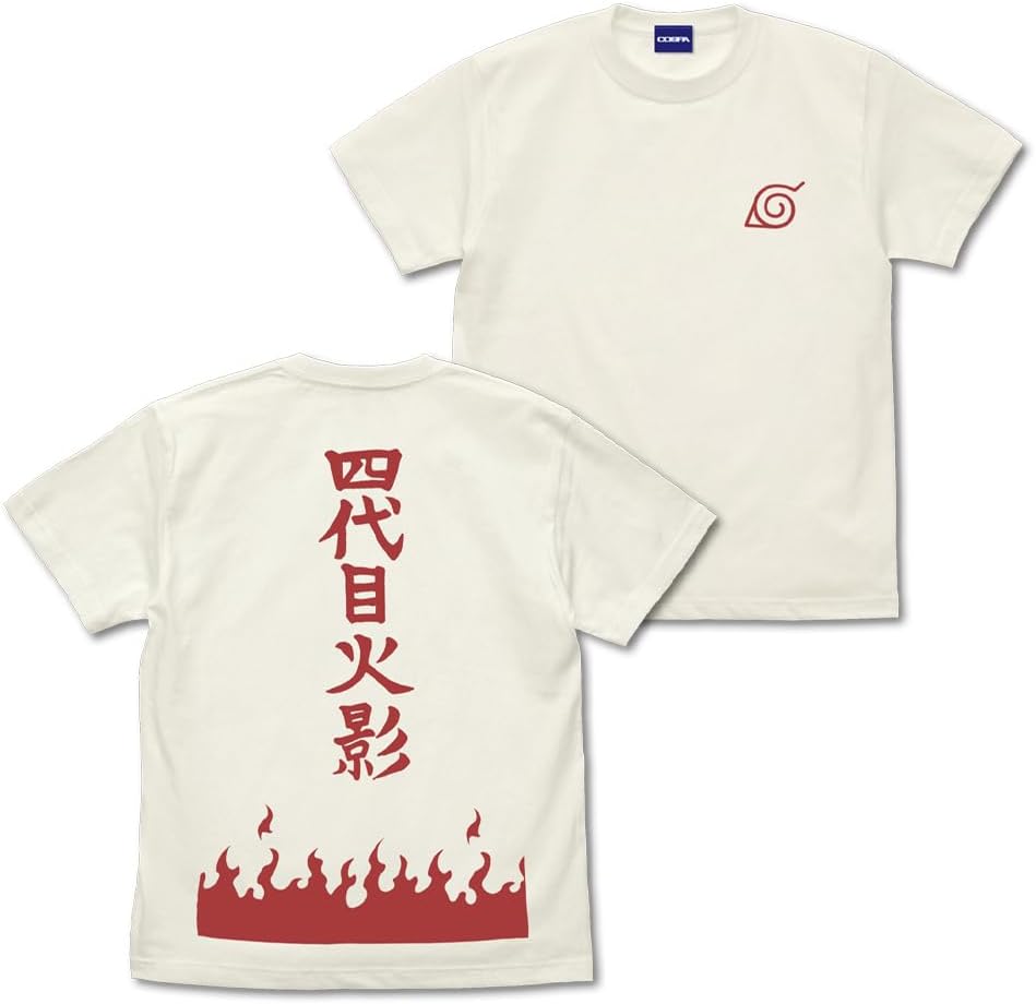 (Official) Costa Naruto Shippuden Fourth Generation Fire Shadow T-Shirt VANILLA WHITE L