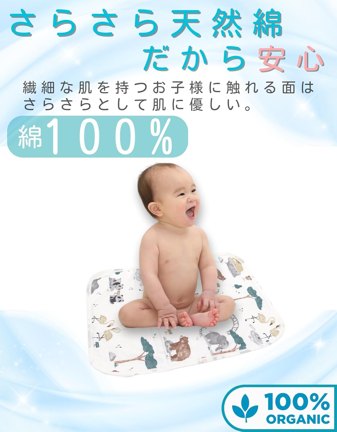 La Kissa Diaper Changing Sheet, Portable, Washable, Economical, Small Size, 13.8 x 17.7 inches (35 x 45 cm), Waterproof, Selectable Design, Easy Care, Newborn Babies, Pets (Set of 2, Red Bear + Blue