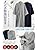 YAKIDA Men's Pajamas, Gauze, Sleepwear, Yukata, 100% Cotton, Open Front, Bathrobe, Summer, Nursing Pajamas, Long Sleeve, Room Wear, Spring, Japanese Style, Open Front, Sweat Absorbent, Hospital