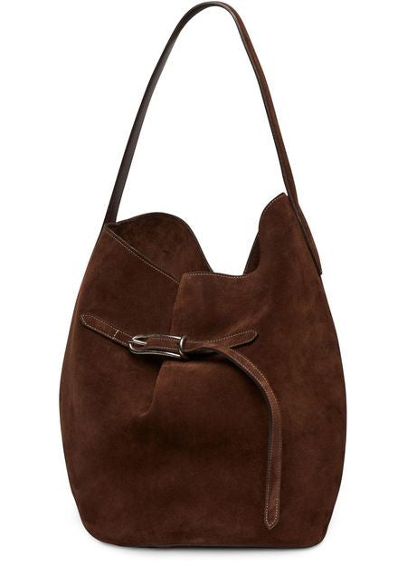 LIFFNER Belted large suede bucket bag - Image 3