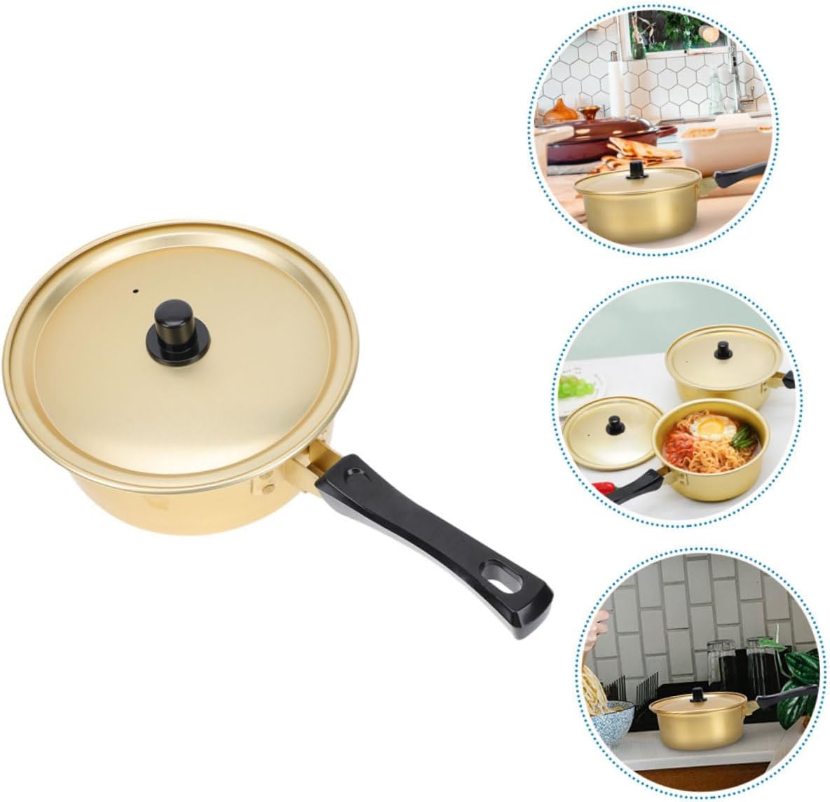 NUOBESTY Korean Spicy Ramen Pot, Curry Pot, Korean Ramen Cooker, Udon Bowl, Restaurant Pot, Ih Stock Pot, Noodle Bowl, Instant Ramen Pot, Aluminum Stock Pot, Korean Stock Pot, Korean Stock