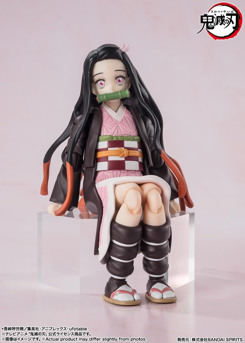 S.H. Figuarts Demon no Blade Nezuko Kamado 5.1 inches (130 mm), PVC & ABS Pre-painted Action Figure