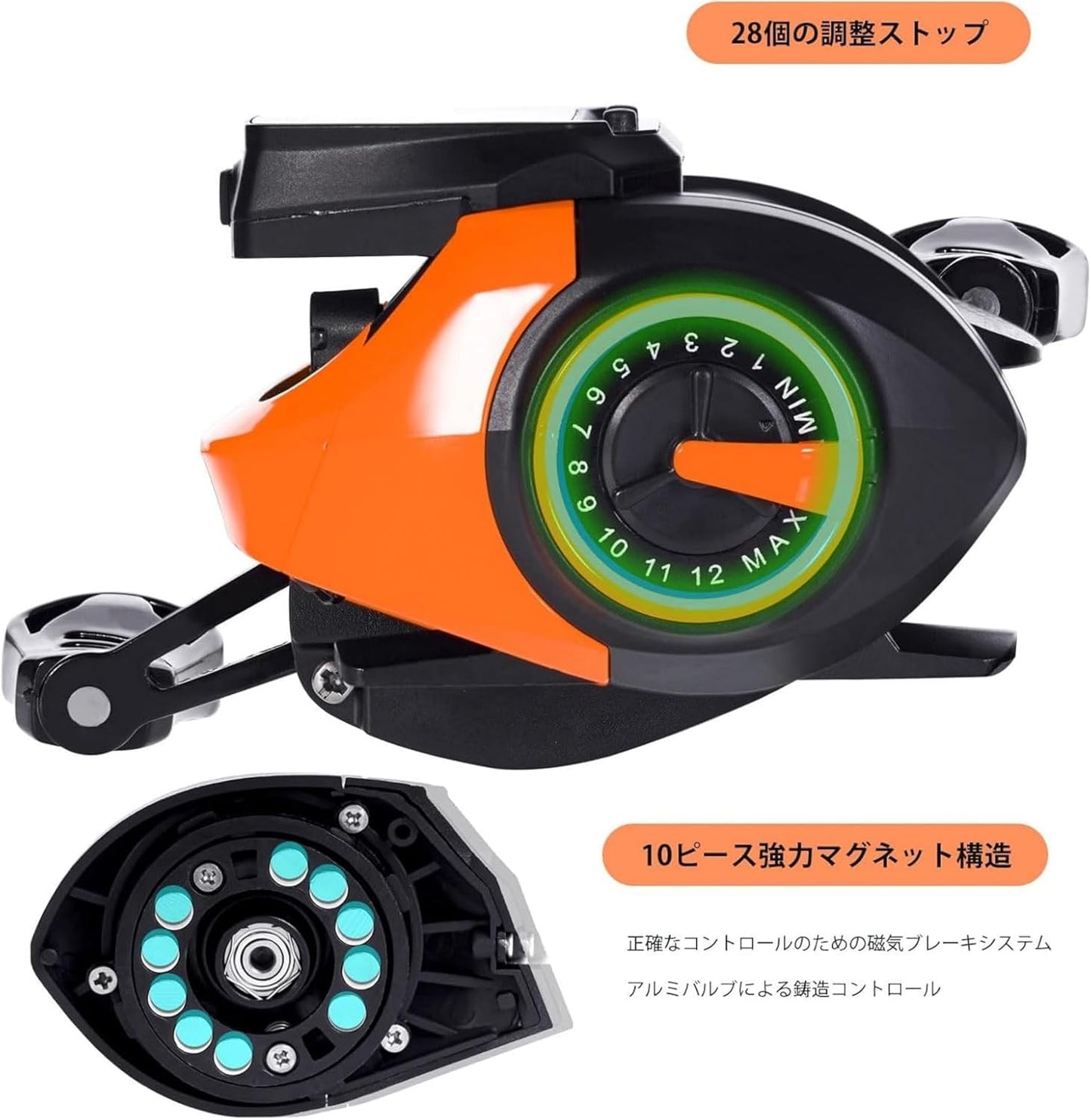 Electric Fishing Reel Fly Reel USB Charging Smooth Reel Feeling Gear Ratio 7.2:1 Lightweight Strong Resistance Far Throw Fishing Freshwater Fishing Saltwater Fishing Beginners Recommended for