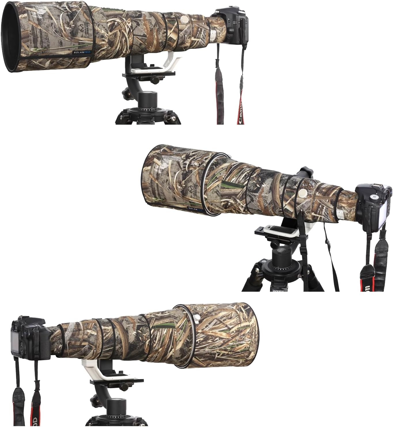 Rolanpro Lens Cover, Camouflage Coat for Canon EF 600mm F4L IS II USM Telephoto Lenses, Triple Layer Protection, green jungle camo, Modern