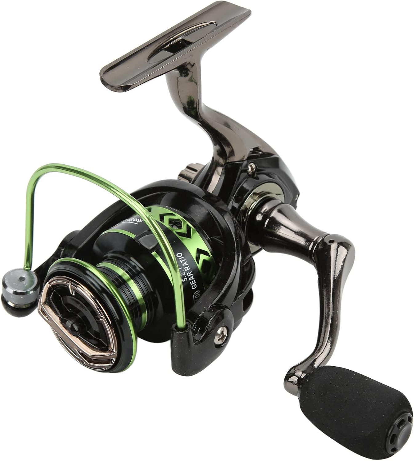 All Metal 5.2:1 Spinning Fishing Reel Geometric Cup Sealed Bearing High Performance Metal for Fishing Lovers