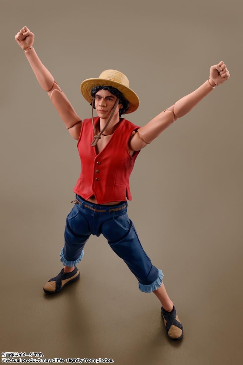 S.H. Figuarts Monkey D. Luffy (A Netflix Series: One Piece), Approx. 5.7 inches (145 mm), PVC & ABS, Pre-painted Action Figure
