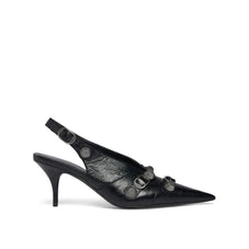 Balenciaga Black Leather Cagoleポンプ - Image 3