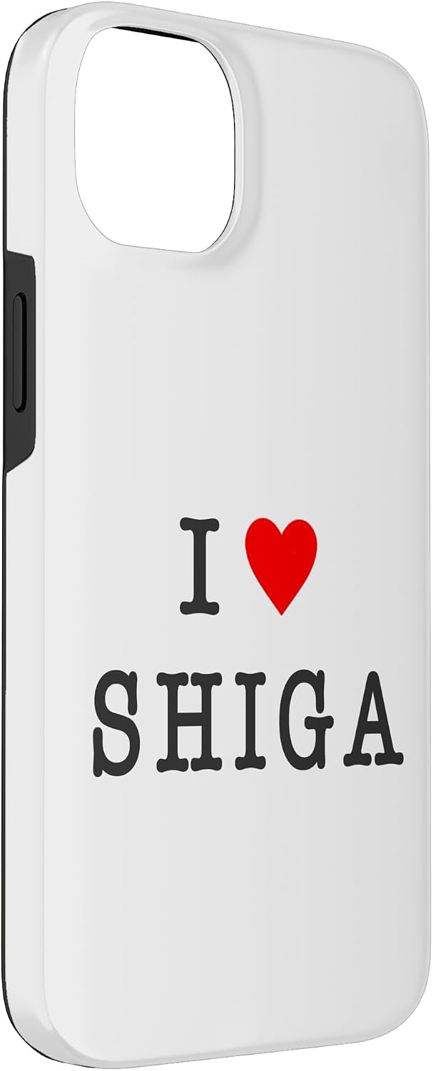 アイラブ・SHIGA 滋賀（I Love ハート）【47都道府県】ジモティ プレゼント お土産 面白 スマホケース iPhone 14 Plus 用