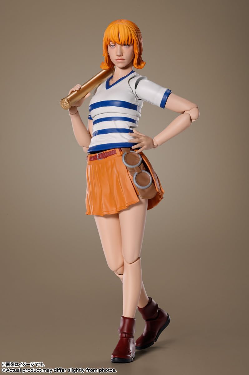 S.H. Figuarts Nami (A Netflix Series: One Piece), Approx. 5.9 inches (150 mm), ABS & PVC, Pre-painted Action Figure