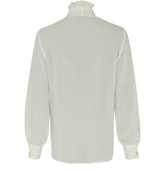 TOM FORD シルクジョーゼット製 長袖 Vネック ブラウス - Image 3