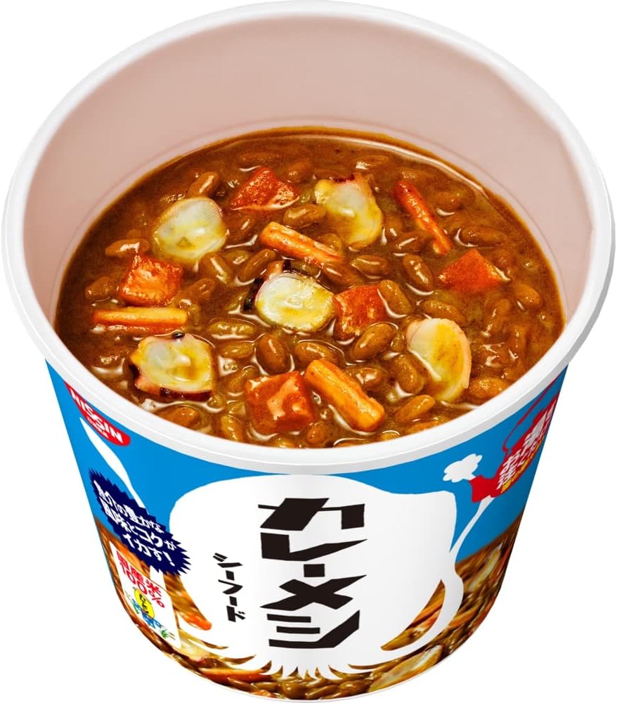 Curry Messi Seafood, Nissin Foods Instant Rice, 3.9 oz (104 g) x 6 Packs