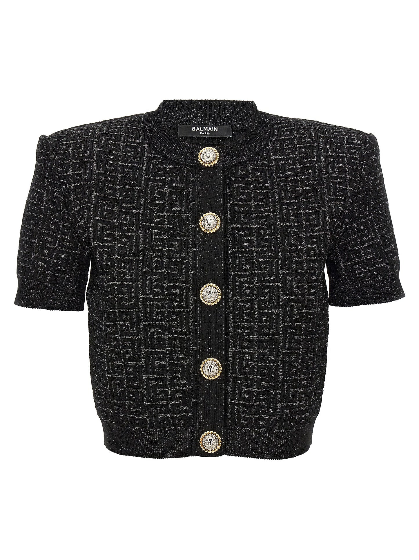 Balmain 'Monogram' Cropped Cardigan - Image 3