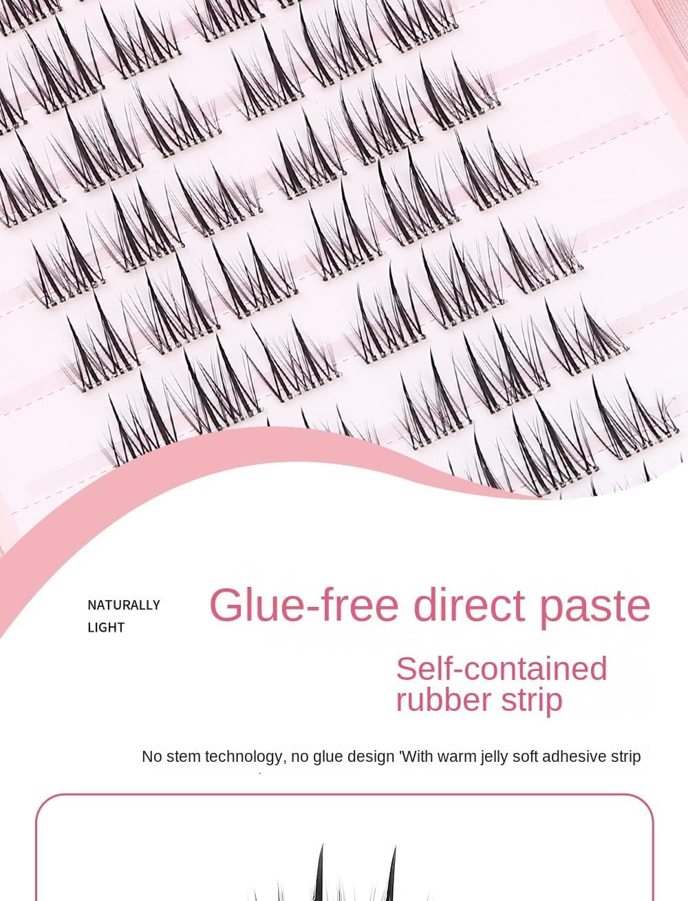 Reusable Glue Free False Eyelashes 5D Trilogy Sunflower Small Firefly Eyelashes Makeup DIY Adhesive Makeup Tools
