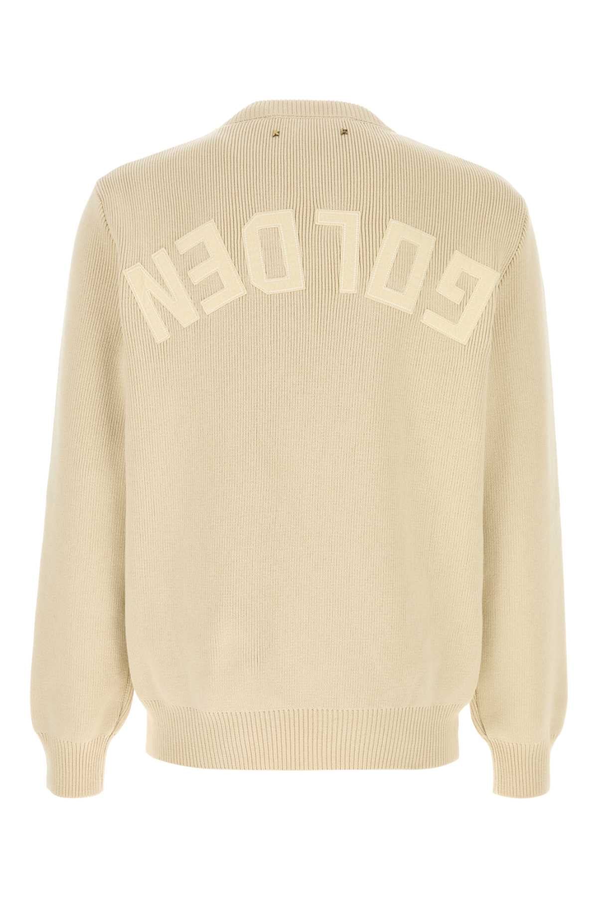 Golden Golden Goose デラックス ブランド ベージュ ストレッチ コットン ブレンド セーター - Image 3