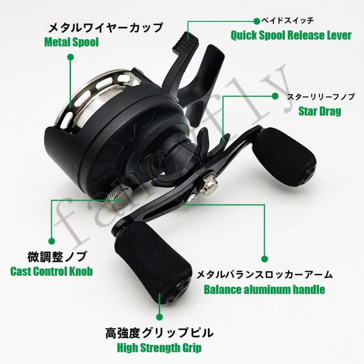 Fancyfly Ice Fishing Reel with High Footrest! The new model raft reel has a lowering magnetic force, making it easy to use as a fishing tool