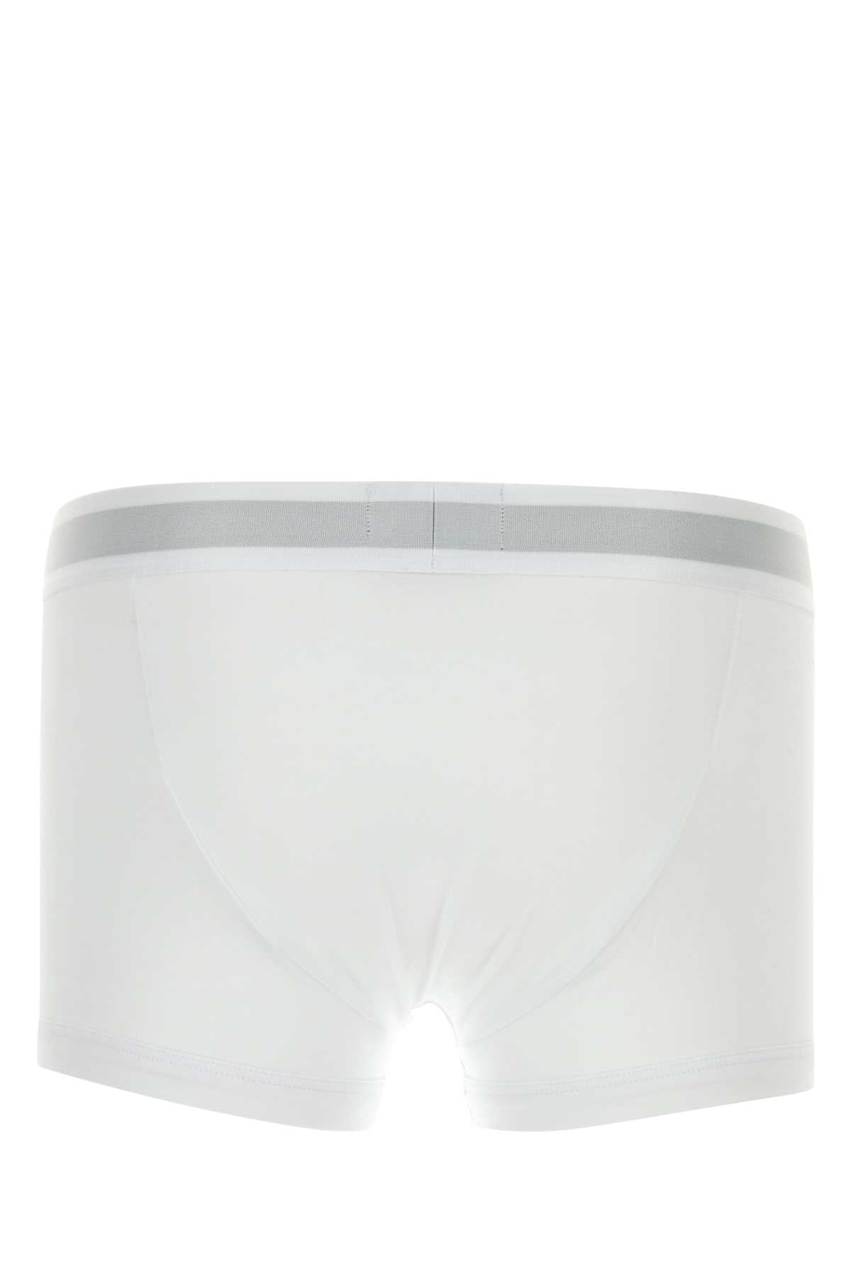 Emporio エンポリオ アルマーニ ホワイト ストレッチ コットン ボクサー - Image 3