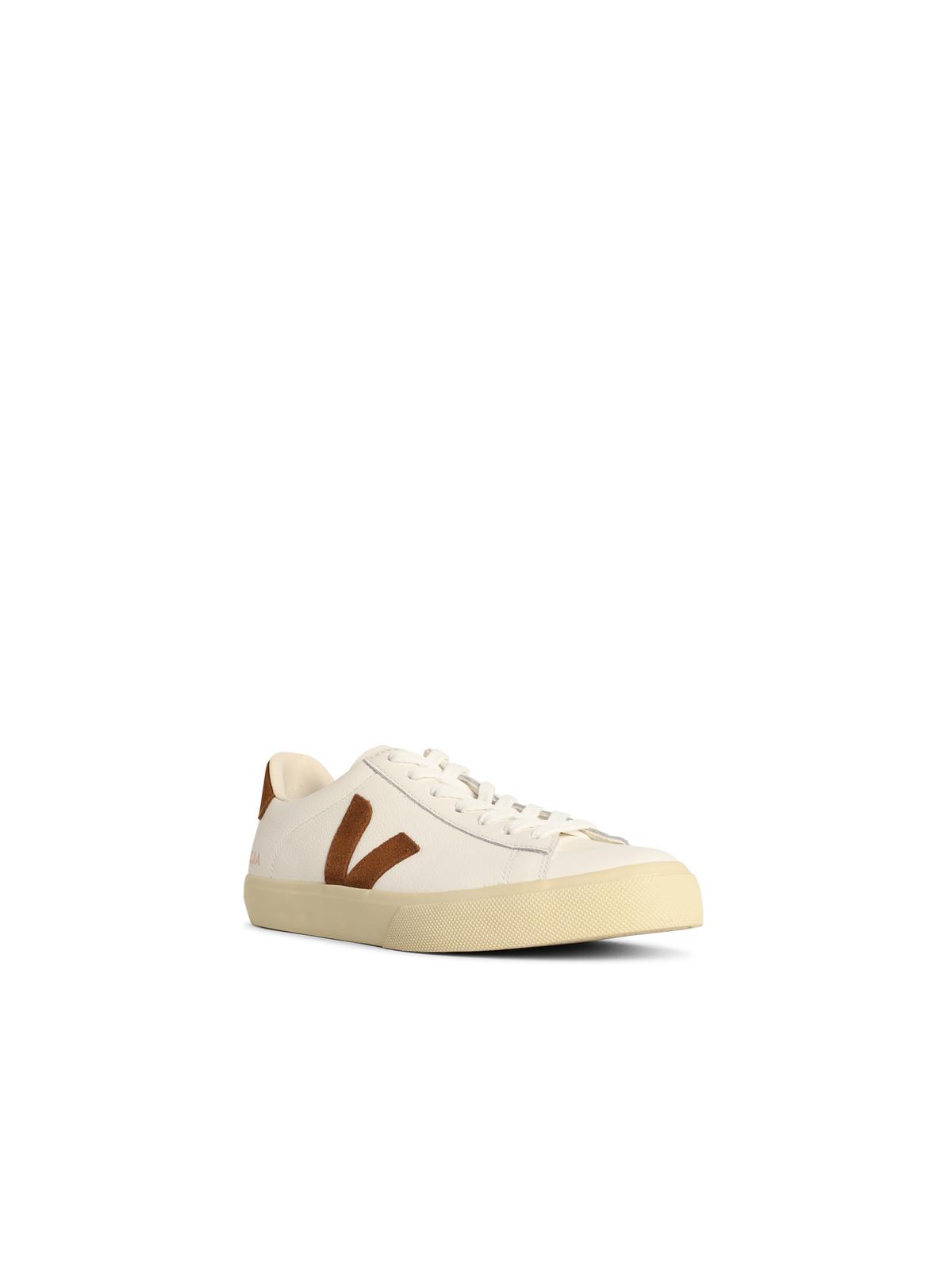 Veja Veja 'Campo' White Lear And Cognac Sneakers - Image 3