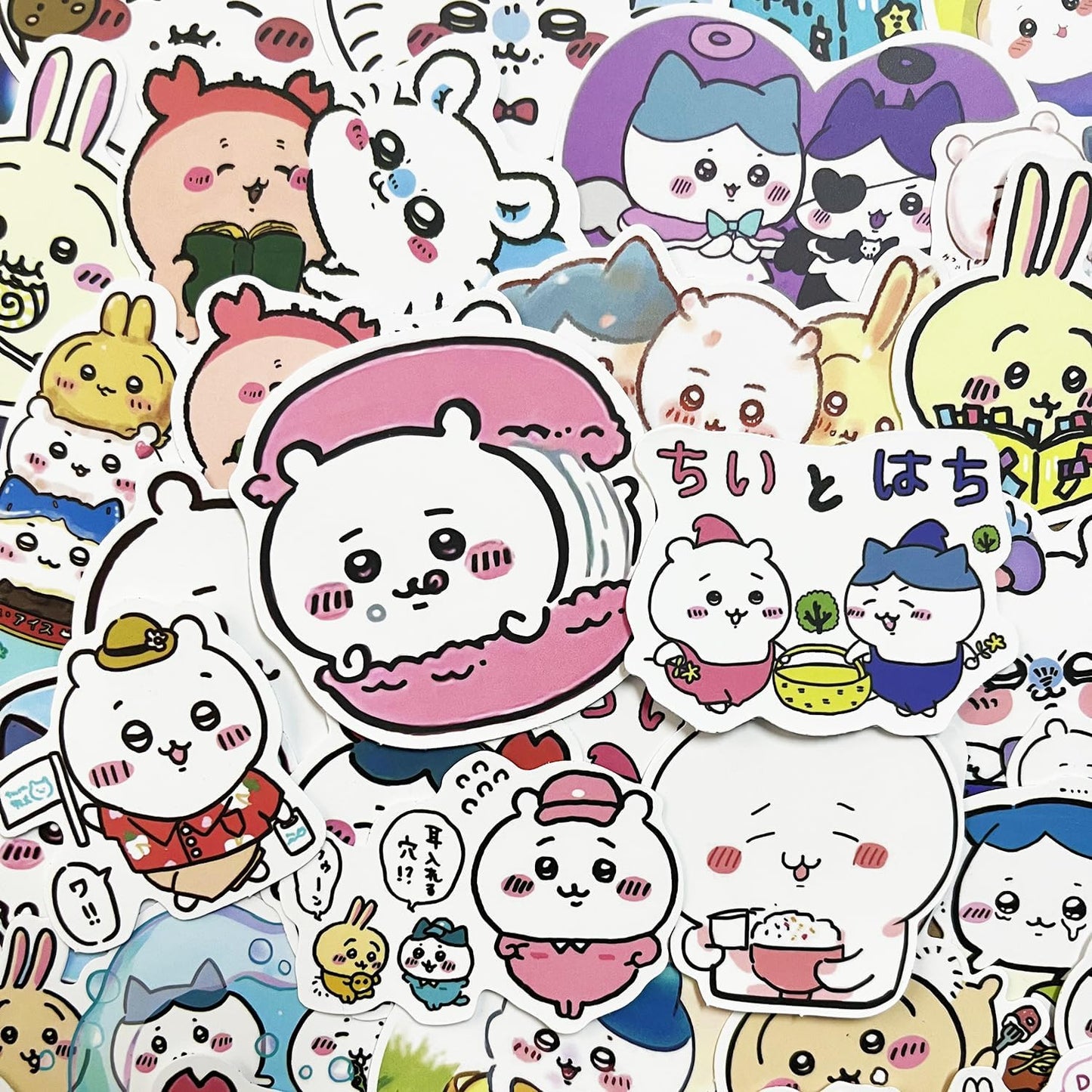 100 Stickers Cute Cartoon Sticker Pack Anime Character Stickers Moe Goods Stickers Waterproof Decal Car Water Bottle Travel Box Laptop Guitar Helmet Bike Decoration Diary Stationery Birthday Gift