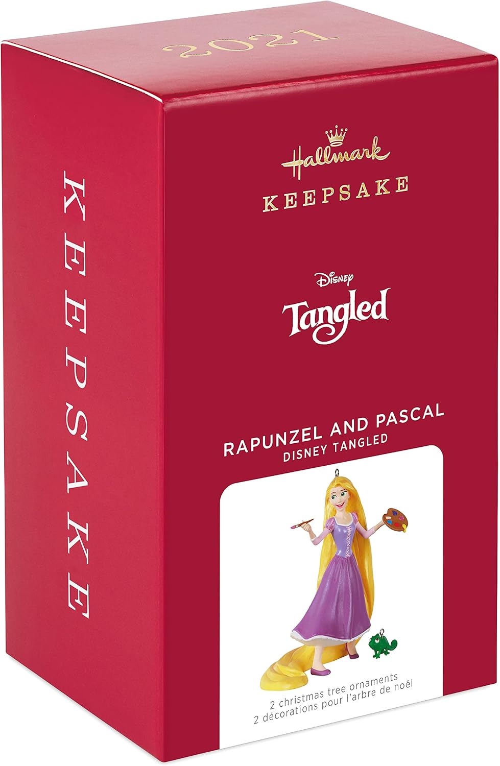 Hallmark Keepsake Adornos de Navidad 2021, Disney Tangled Rapunzel y Pascal, juego de 2