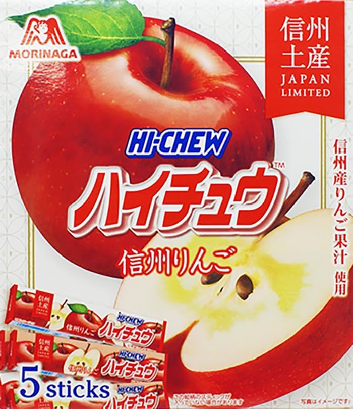 Morinaga Chewing Candy, Shinshu Limited High Chew Shinshu Apple, Made with Shinshu Apple Juice, Local Souvenir Hi-Chew HI-CHEW (1 Box)
