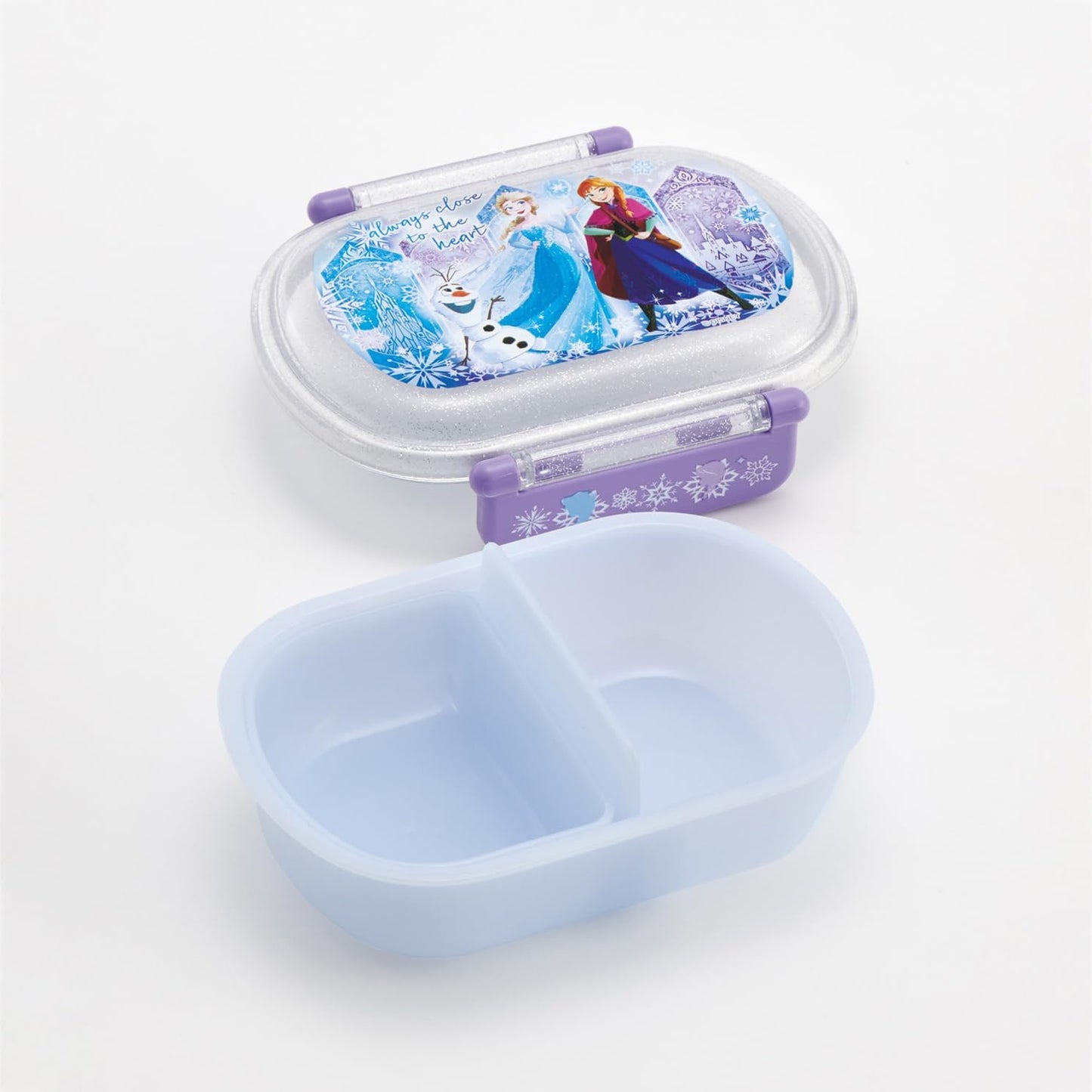 Skater Children's Bento Box 360ml with Fluffy Lid, Made in Japan, 1-Tier Lunch Box, Dishwasher Safe, Microwave Safe, Disney Frozen 25, for Girls, QAF2BAAG-A