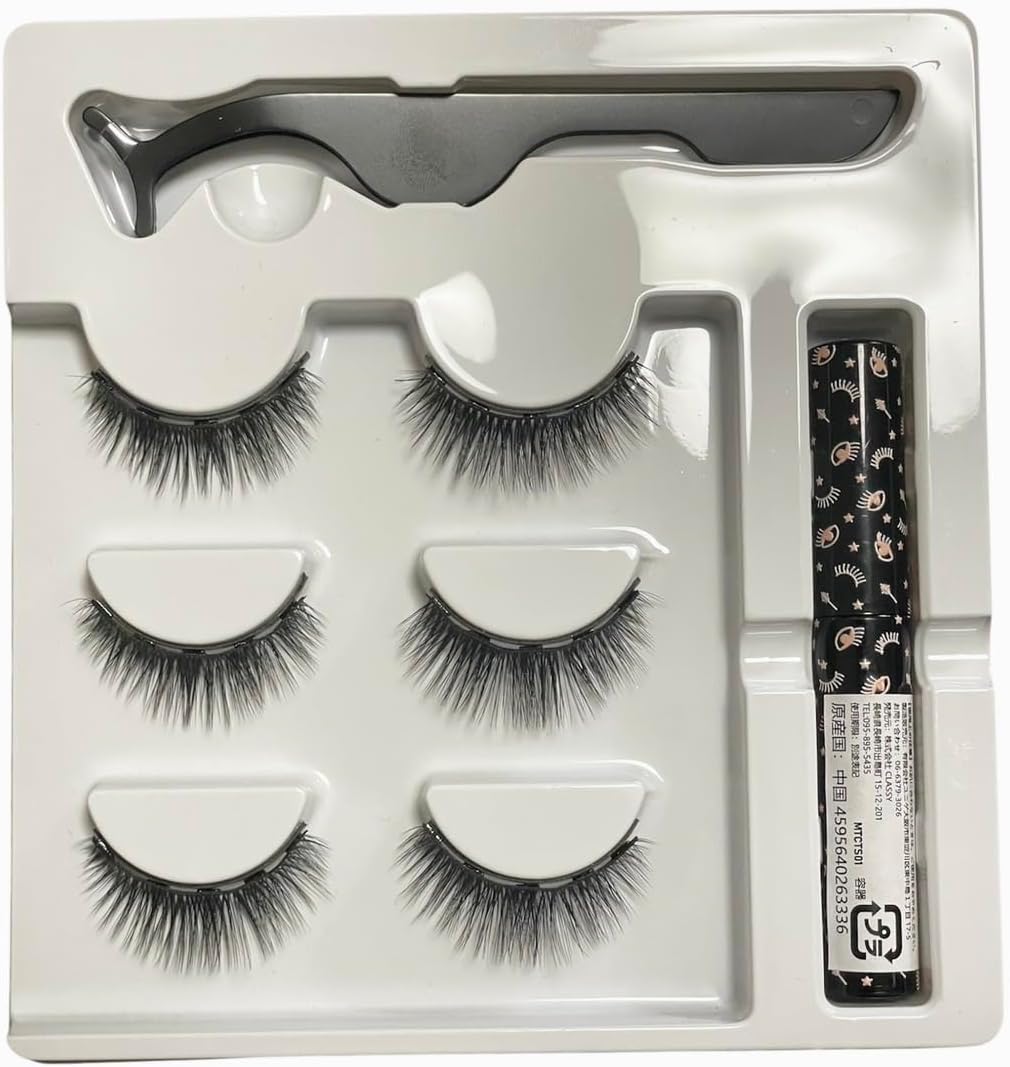 DIANA False Eyelashes, Magnetic Type, Starter Kit, 3 Types, Sweat Resistant, Recommended by Professional Dancers, Magnets, Eyelashes, Eyeliner, Reusable, Reusable, False Eyelashes, False Eyelashes