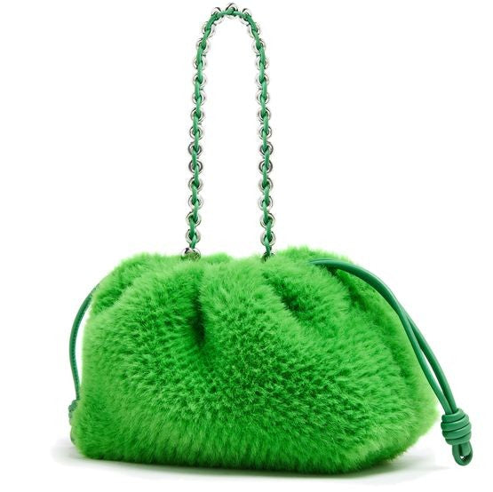 LOEWE Flamenco Purse カーフレザー & ファー ミディアム バッグ - Image 3