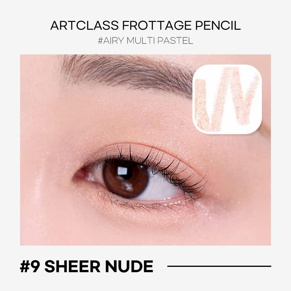 Too Cool for School Art Class Frottage Pencil, 0.04 oz (1.1 g), Eyeshadow, Cheek, Highlighter, #9 Sheer Nude