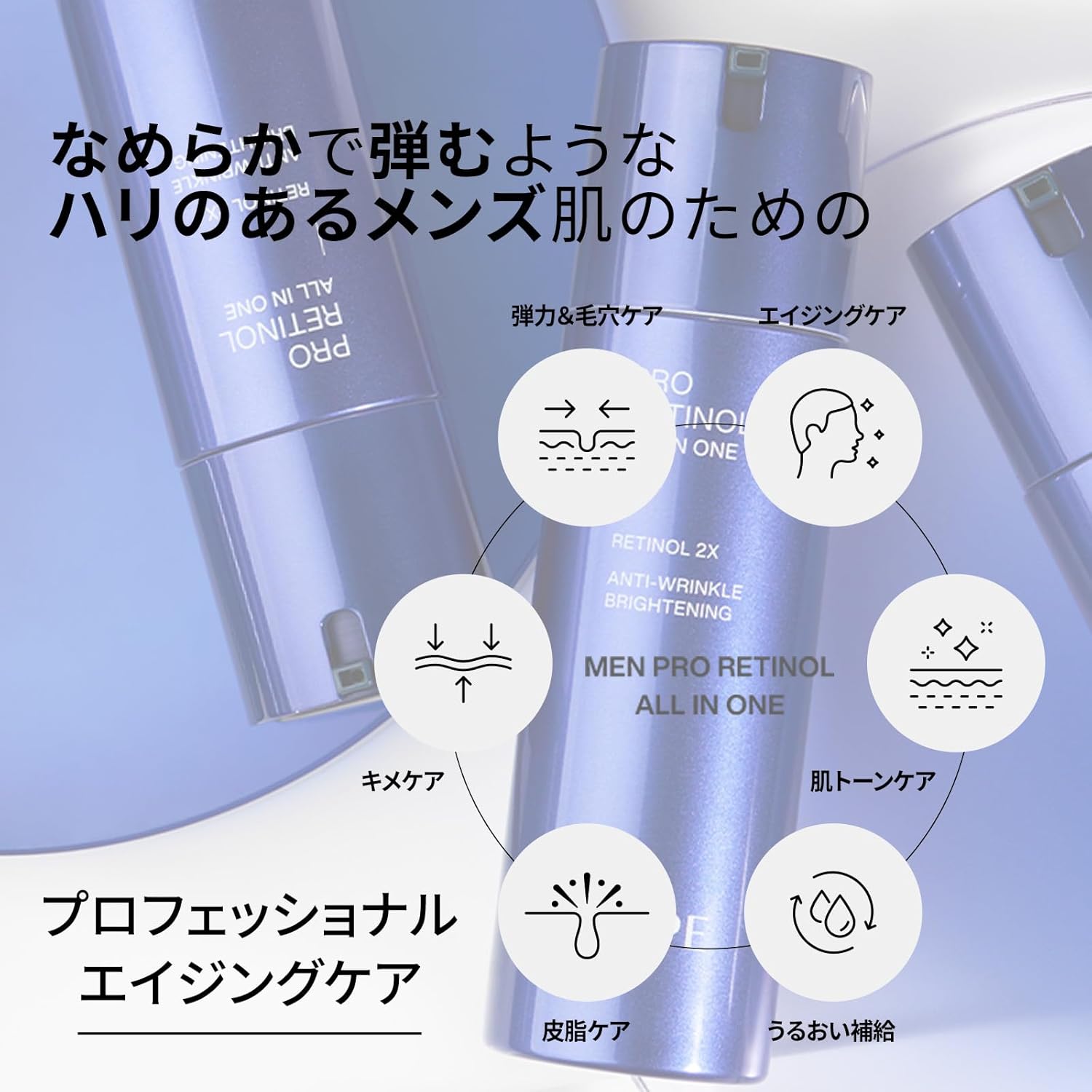 IOPE Official Iope Men's Pro Retinol All-in-One Set, 4.2 fl oz (120 ml), Includes 1.1 fl oz (30 ml), Retinol Serum, Niacinamide, Skin Care, Men's Essence, Men's Cosmetics, Present, Korean Cosmetics,