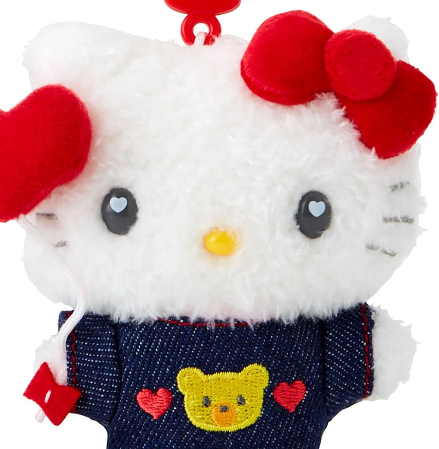 Sanrio 181757 Mascot Holder (Denim Patch) Hello Kitty Plush Keychain