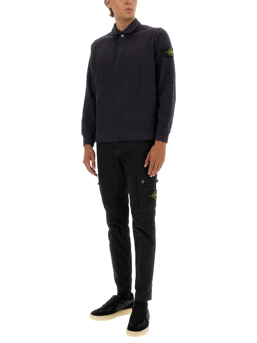 Stone Stone Island Cotton Vanisé Polo Shirt - Image 3