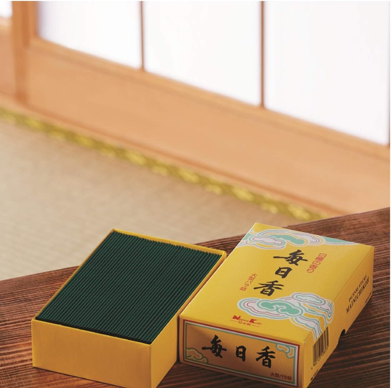 Mainichi Incense, Large Rose Stuffed, Approx. 8.5 oz (240 g), Incense, Nippon Kodo, Made in Japan, Sandalwood, Sandalwood, Wood