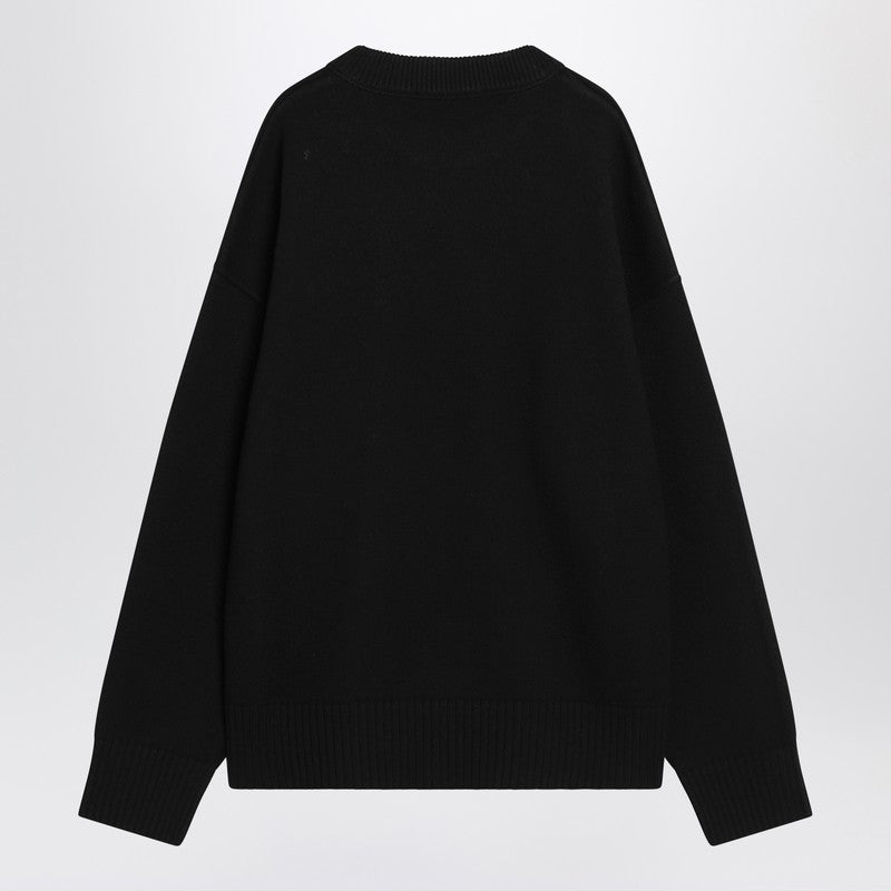 Ami Ami Paris Black Wool Seater Ami De Coeur - Image 3