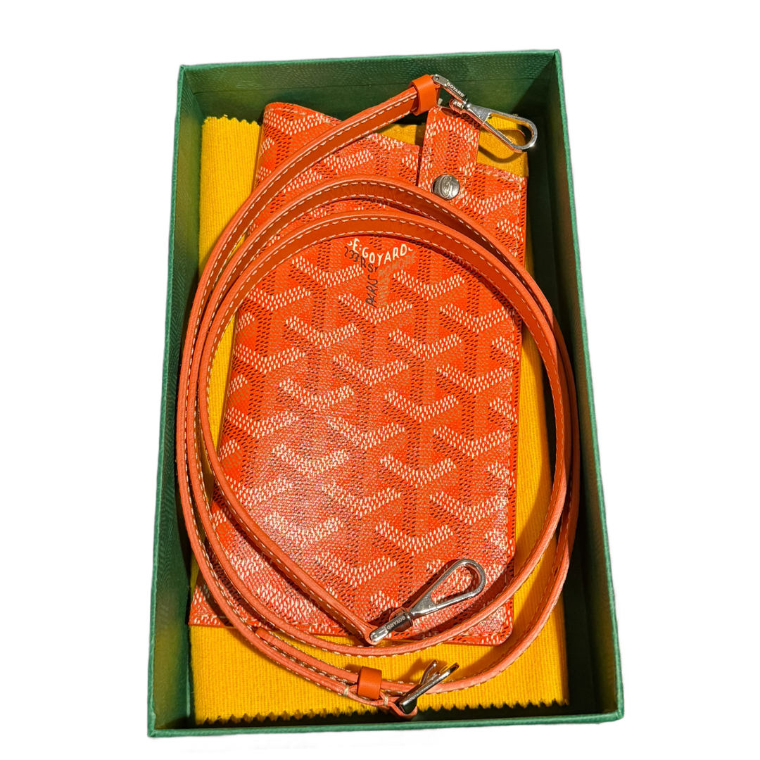GOYARD 'ORANGE' MONTMARTE MM GLASSES CASE