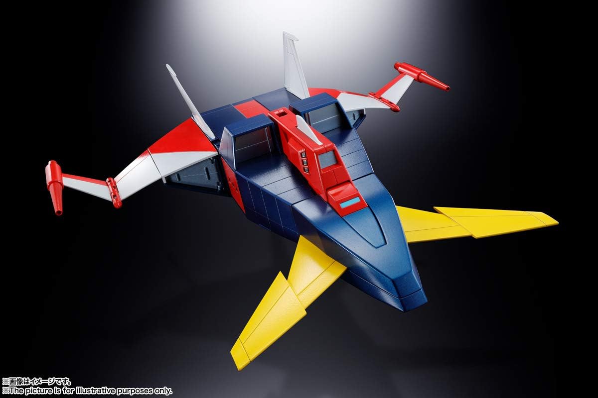 TAMASHII NATIONS Soul of Chogokin GX-66R Invincible Robo Trider G7 Action Figure, Approx. 9.4 inches (240 mm); ABS, PVC & Die Cast; Pre-painted
